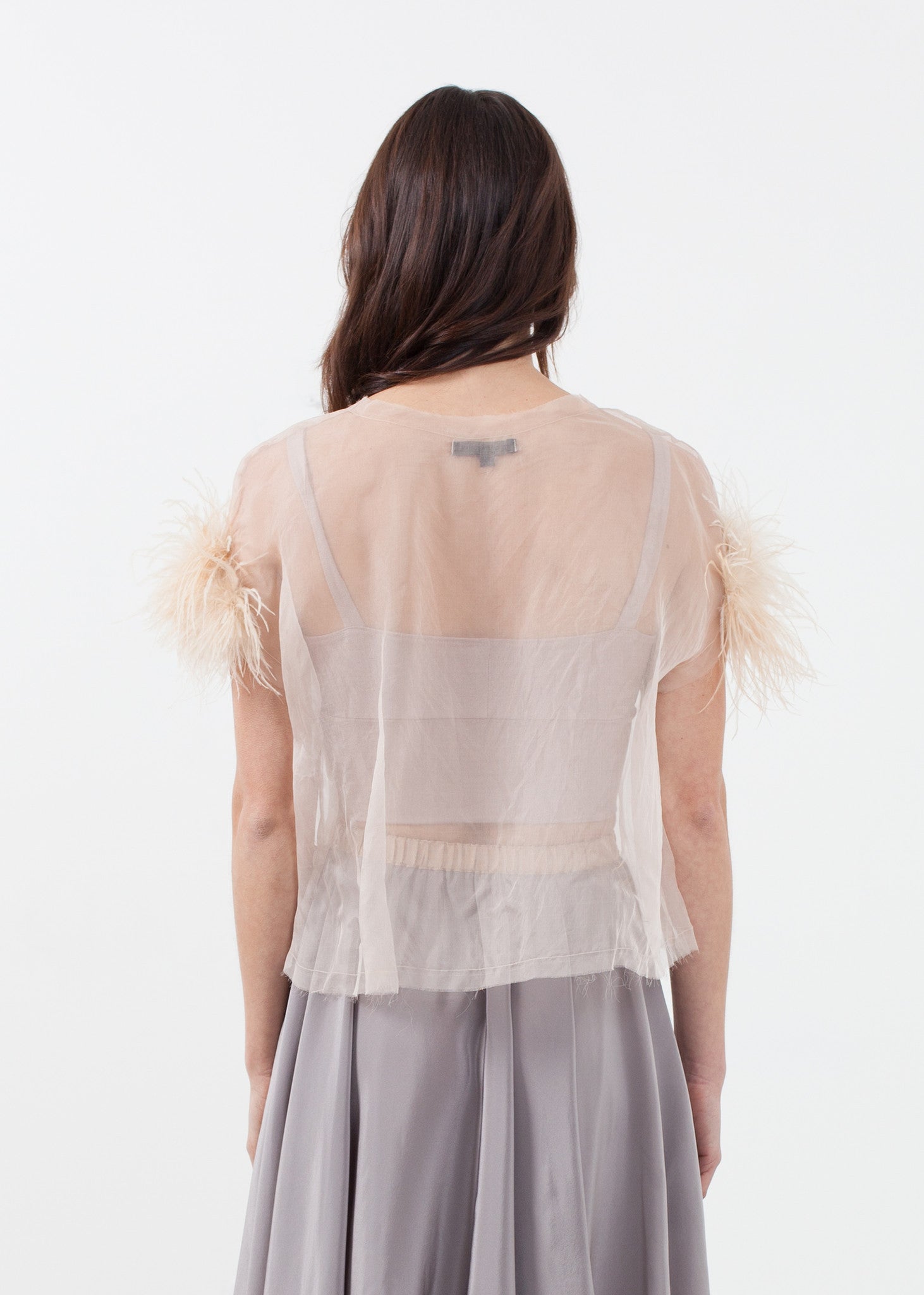 Organza Feather Top